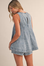 Load image into Gallery viewer, PREORDER Sleeveless Denim Shorts Set

