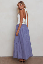 Load image into Gallery viewer, White Navy Maxi Dress
