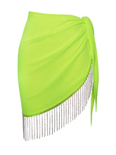 Load image into Gallery viewer, Neon Rhinestone Fringe Sarong
