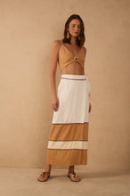 Load image into Gallery viewer, Off-White Side Ties Tiered Midi Skirt
