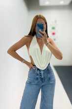 Load image into Gallery viewer, Lycra Open Back Halter Top Salmon
