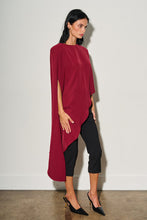 Load image into Gallery viewer, Burgundy Asymmetrical Cape Top
