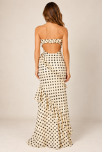 Load image into Gallery viewer, Ivory Dotted Cascade Maxi Dress
