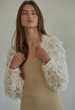 Load image into Gallery viewer, Cream Fuzzy Cardigan Jacket
