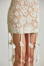 Load image into Gallery viewer, Floral Crochet Fringe Mini Dress
