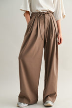 Load image into Gallery viewer, Mocha Self Tie Suit Trouser Pants
