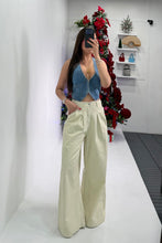 Load image into Gallery viewer, Wide Leg Denim Pants - Ecru
