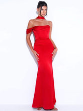 Load image into Gallery viewer, Ivona Red Satin Gown
