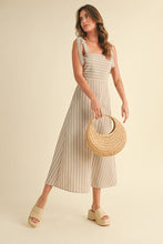 Load image into Gallery viewer, Linen Striped Midi Dress
