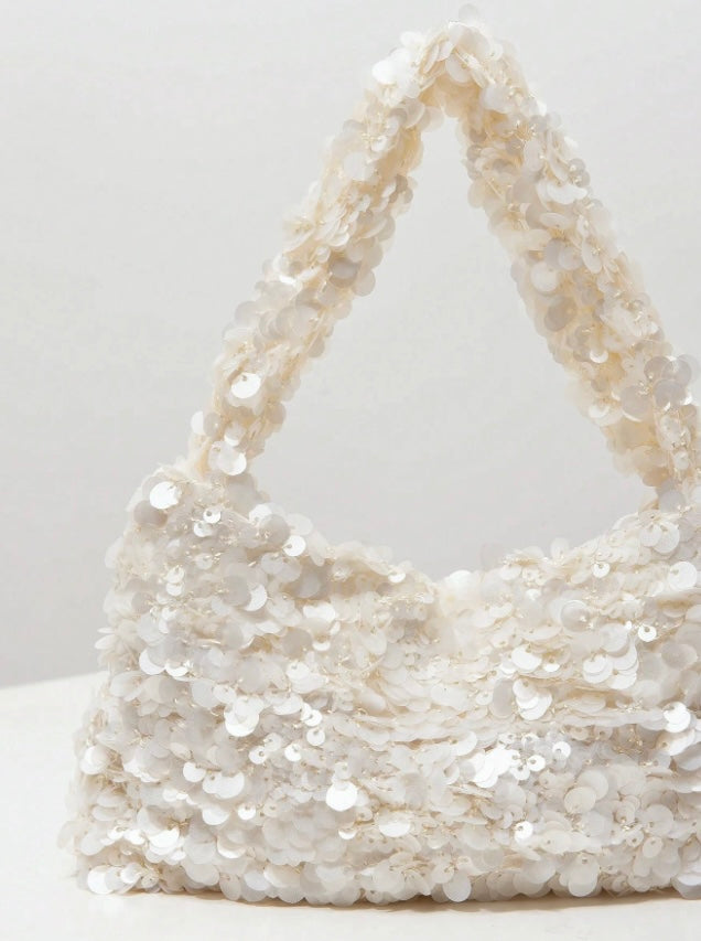 Sequin Embellished Crossbody Bag