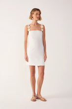 Load image into Gallery viewer, Off-White Embroidered Shell Strap Mini Dress
