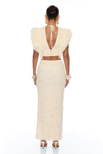 Load image into Gallery viewer, Mare Beige Fringe Skirt Set

