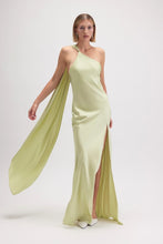 Load image into Gallery viewer, Lune Scarf Satin Dress- Sage
