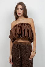 Load image into Gallery viewer, Mocha Satin Tube Top
