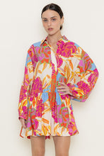 Load image into Gallery viewer, Floral Multi Mini Shirt Dress
