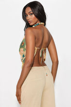 Load image into Gallery viewer, Terracota Satin Tie-Dye Halter Top
