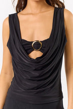 Load image into Gallery viewer, Cowl Inner Bandeau Top- Black
