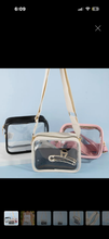 Load image into Gallery viewer, Clear Stadium Crossbody Bag- Black
