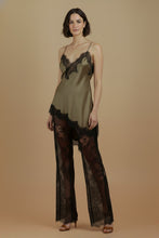 Load image into Gallery viewer, Olive Satin Lace Pant Set
