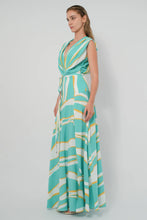 Load image into Gallery viewer, Arya Cyan Maxi Dress

