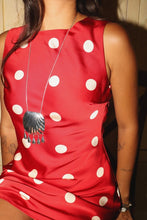 Load image into Gallery viewer, Cherry Satin Polka Mini Dress
