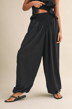 Load image into Gallery viewer, Black Smocking Tube Top and Pant Set
