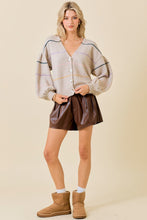 Load image into Gallery viewer, Taupe|Multi Sweater Cardigan
