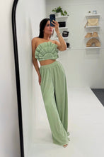 Load image into Gallery viewer, Cattleya Sage Pleated Pant Set
