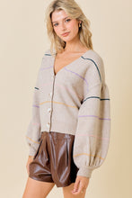 Load image into Gallery viewer, Taupe|Multi Sweater Cardigan
