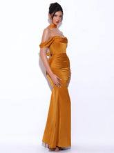 Load image into Gallery viewer, Anya Golden Satin Gown
