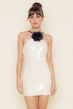 Load image into Gallery viewer, Ivana Ivory Sequin Mini Dress
