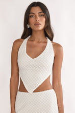 Load image into Gallery viewer, Prisma Sequin Crochet Halter Top
