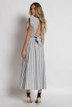 Load image into Gallery viewer, Linen Striped Maxi Skirt Set
