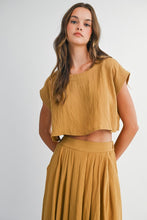 Load image into Gallery viewer, Golden Mustard Midi Skirt Set
