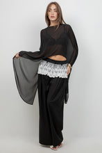 Load image into Gallery viewer, Black Sheer Cape Top
