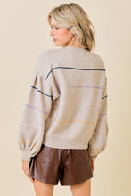 Load image into Gallery viewer, Taupe|Multi Sweater Cardigan
