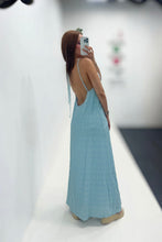 Load image into Gallery viewer, Open Back Maxi Dress- Light Blue

