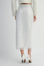 Load image into Gallery viewer, Sequin White Tie Wrap Skirt
