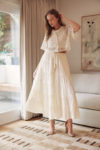 Load image into Gallery viewer, Ivory Tiered Maxi Skirt

