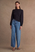 Load image into Gallery viewer, Mocha Ruched Long Sleeve Asymmetrical Hem Top
