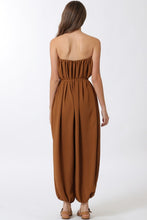 Load image into Gallery viewer, Sepia Strapless Belted Jumpsuit

