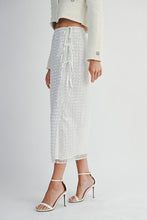 Load image into Gallery viewer, Sequin White Tie Wrap Skirt
