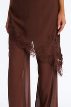 Load image into Gallery viewer, Drape Top + Scarf Waist Pant Set- Brown
