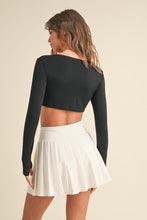 Load image into Gallery viewer, Twist Front Long Sleeve Crop Top
