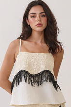 Load image into Gallery viewer, Lace Fringe Detail Top
