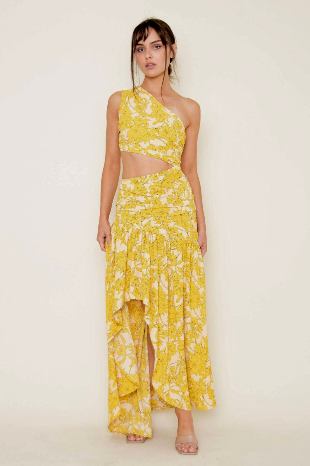 Golden Asymmetric Dress