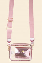 Load image into Gallery viewer, Metallic|Clear Stadium Crossbody Bag
