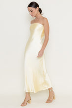 Load image into Gallery viewer, Lemon Sleek Satin Dress
