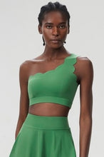 Load image into Gallery viewer, Helena Scalloped One Shoulder Sports Bra
