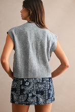 Load image into Gallery viewer, Navy Paisley High-waisted Mini Skort
